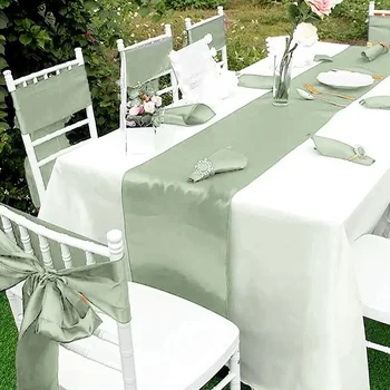 Ceintures à nœud de chaise en Satin, 10/50 pièces, attaches en ruban à nœud pour chaise de mariage, pour fête, événement, hôtel, Banquet, fournitures, décorations pour la maison, vente en gros 1