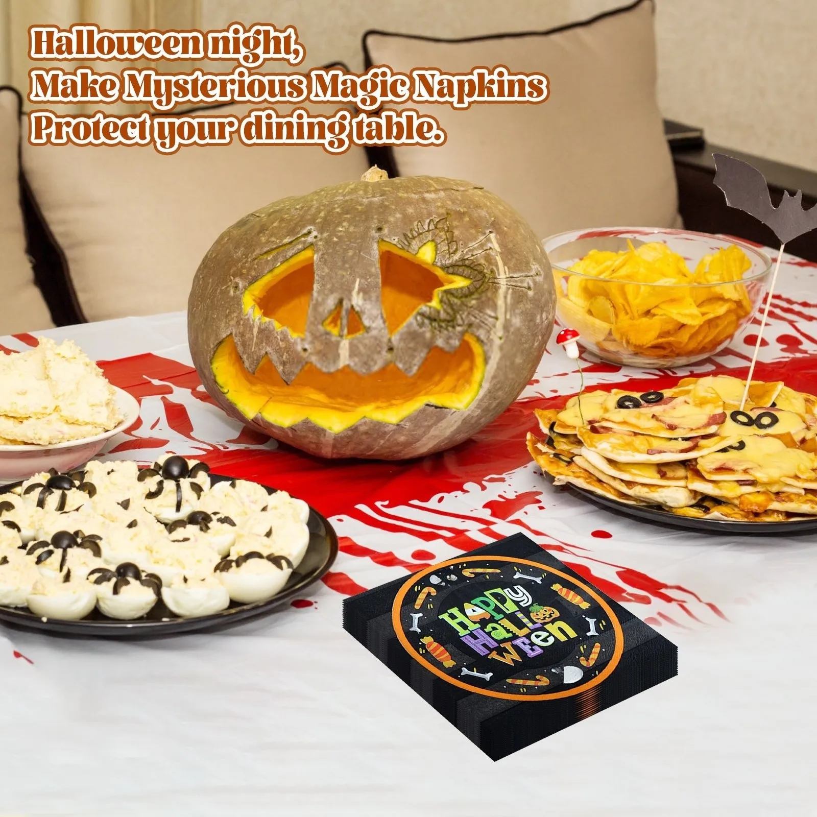 Party Funny Cute Holiday Theme Layout Printing Creative Restaurant Napkins
