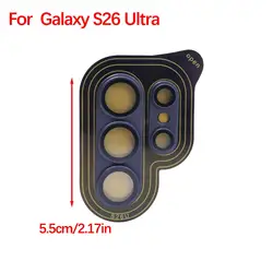 Matte Metal Camera Lens Protector Glass - 3PCS (S26 Ultra - Black)