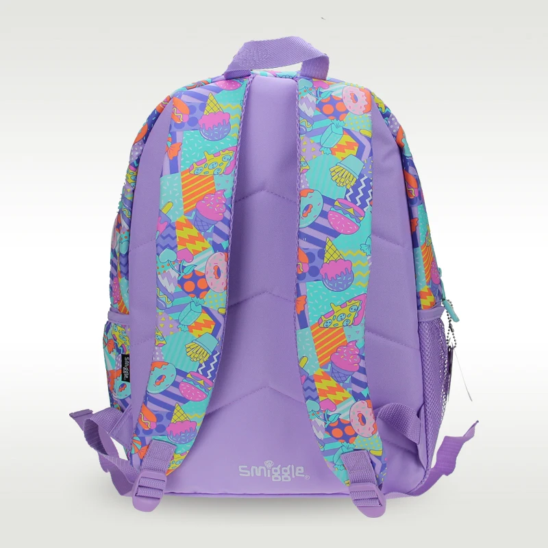 Australia Smiggle Original Children's Schoolbag Girls Dazzling Ice Cream Large Capacity School Learning Supplies 16 Inches