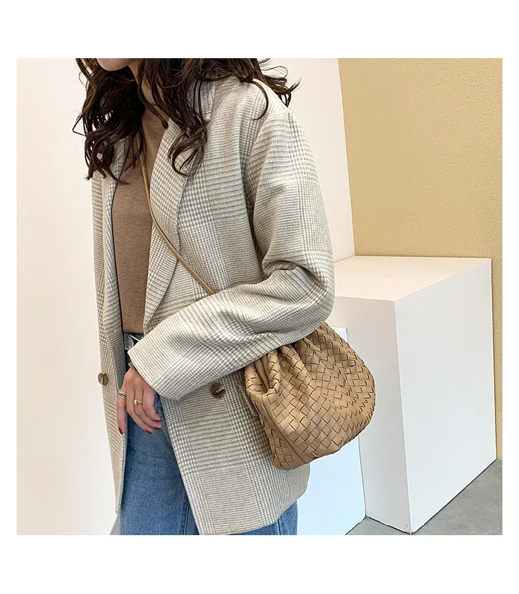 Bolso de nube tejido de piel sintética, suave, de moda, tipo bandolera, para mujer_voghion.com
