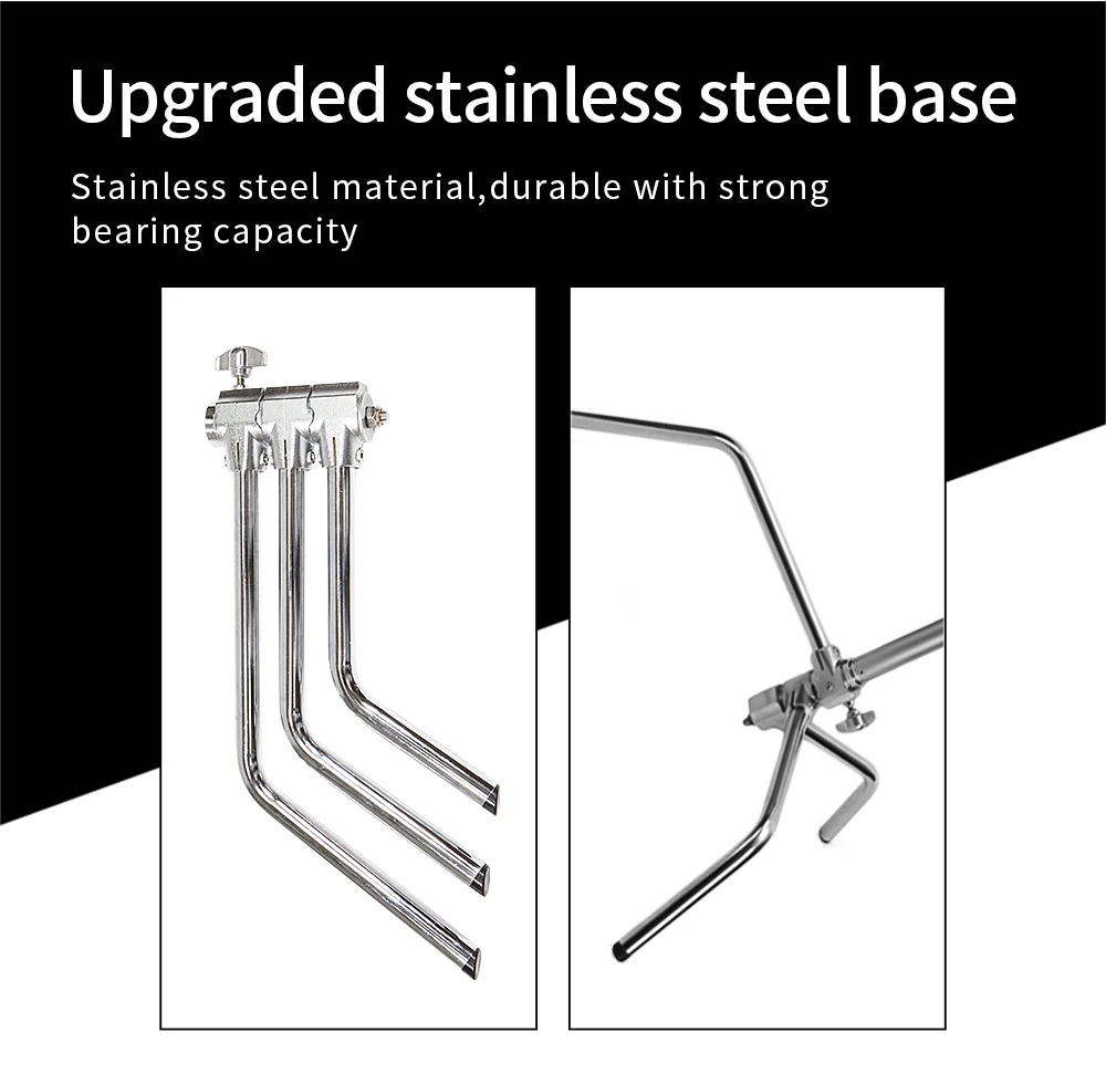 300cm C-Stand Rotatable Anti-slip Stainless Steel Light Stand Background Bracket