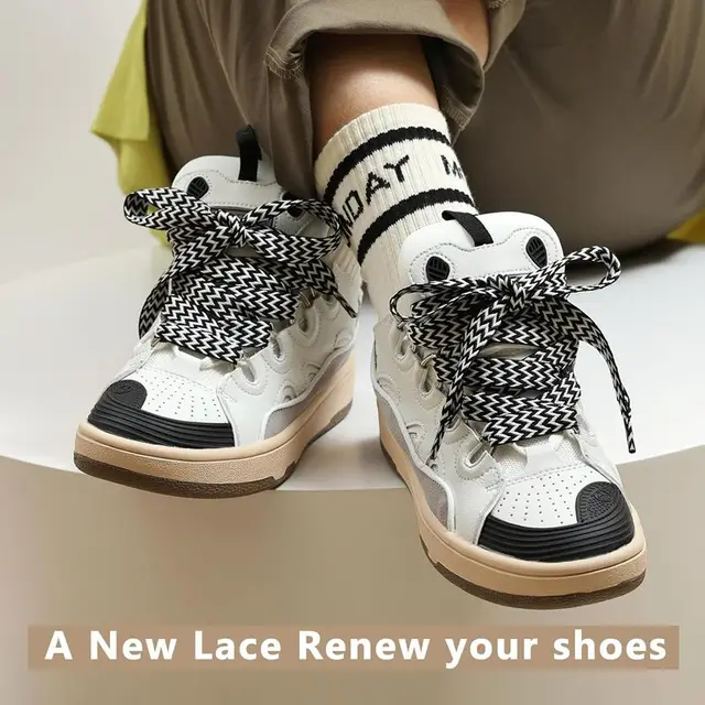 Lacci Scarpe Paia Di Lacci Per Scarpe Piatti Larghi 8mm, In