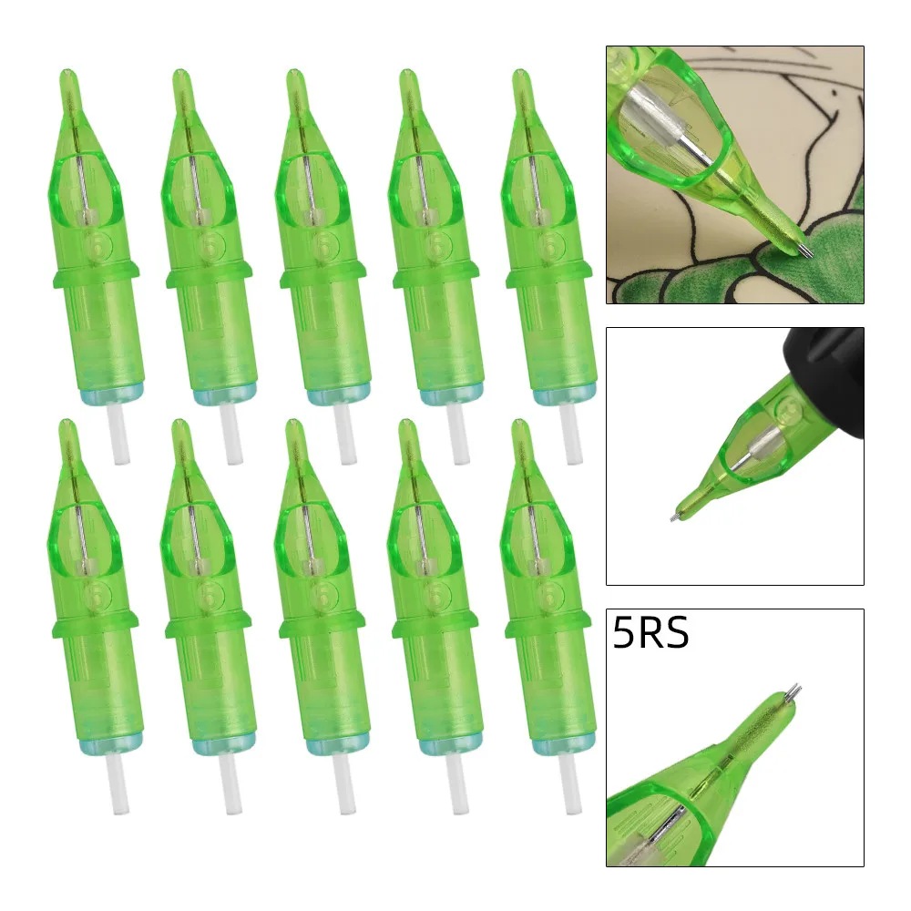 

10pcs Disposable Professional 5RS 5M1 13M1 Tattoo Cartridge Needles Tattoo Supplies Makeup for Microblading Tattoo Machine
