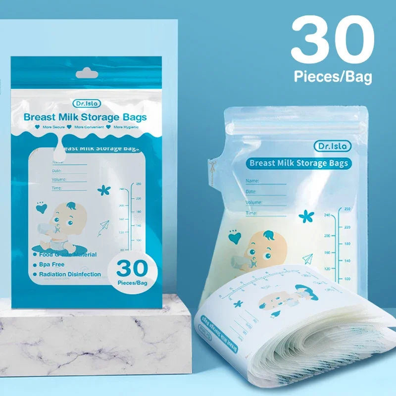Breastmilk Storage Bag Dr.isla 30Pcs 250ML Breast milk storage bag Disposable small capacity frozen milk storage bag BPA Free