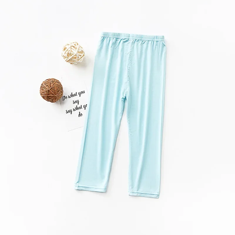 Summer Girls Leggings Modal Cotton Bottoms Calf Length Kids Toddler Pants Capris for Girl 2-8 Years girls pants girls trousers kids pants
