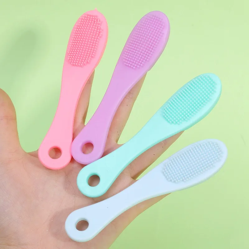 Facial Pore Silicone Cleaning Brush Face Nasal Double-side Massage Brushes Soft Nose Head Wash Facial Cleansing Brush