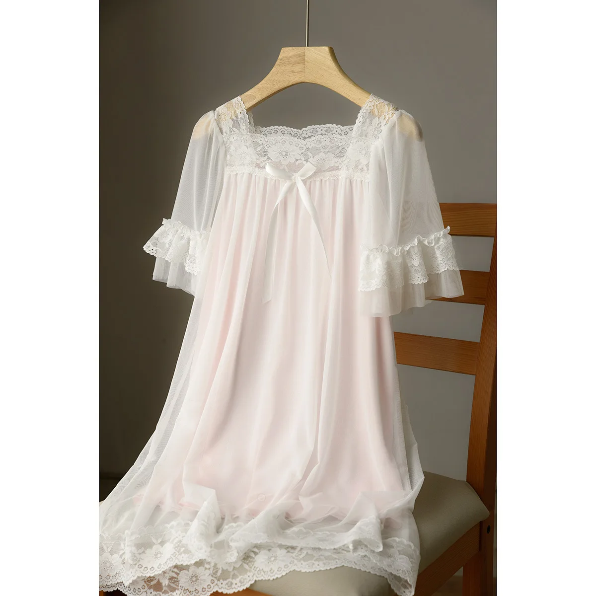 여아 공주 코튼 레이스 나이트 로브, 10 대 어린이 잠옷, 원피스 활,  가정 세트, 어린이 옷, 3-14 세, 여름