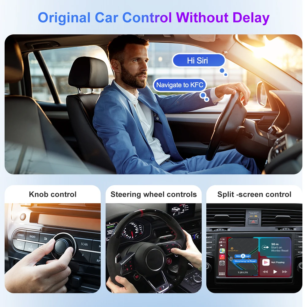 Carlinkit 5.0 Wireless CarPlay Android Auto Adapter Auto Waze Spotify For  Volkswagen Bmw Ford Mazda Toyota Kia WiFi5.8Ghz GPS BT - AliExpress