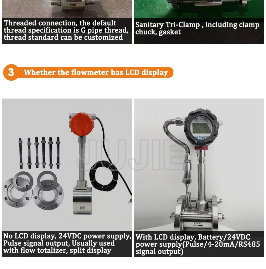 Digital Steam Vortex Air Flow Meter Intelligent Steam Compressed Air High-precis