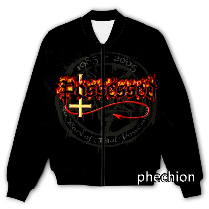 

phechion New Men/Women Possessed Rock Band 3D Print Casual Jacket Fashion Streetwear Men Loose Sporting Jacket & Coat Q232