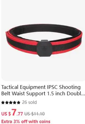 Taktischer Innengürtel aus Nylon, Starrer Gürtel ohne Schnalle, Verstellbarer Taillengürtel für Jagdzubehör und Outdoor-Sport – Detail 4