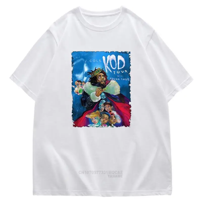 

J Cole KOD Tour T-Shirt Summer Funny Anime Cartoon Graphic Tshirts Women Men Fashion Vintage Hip-hop Hipster Short-sleev Tops