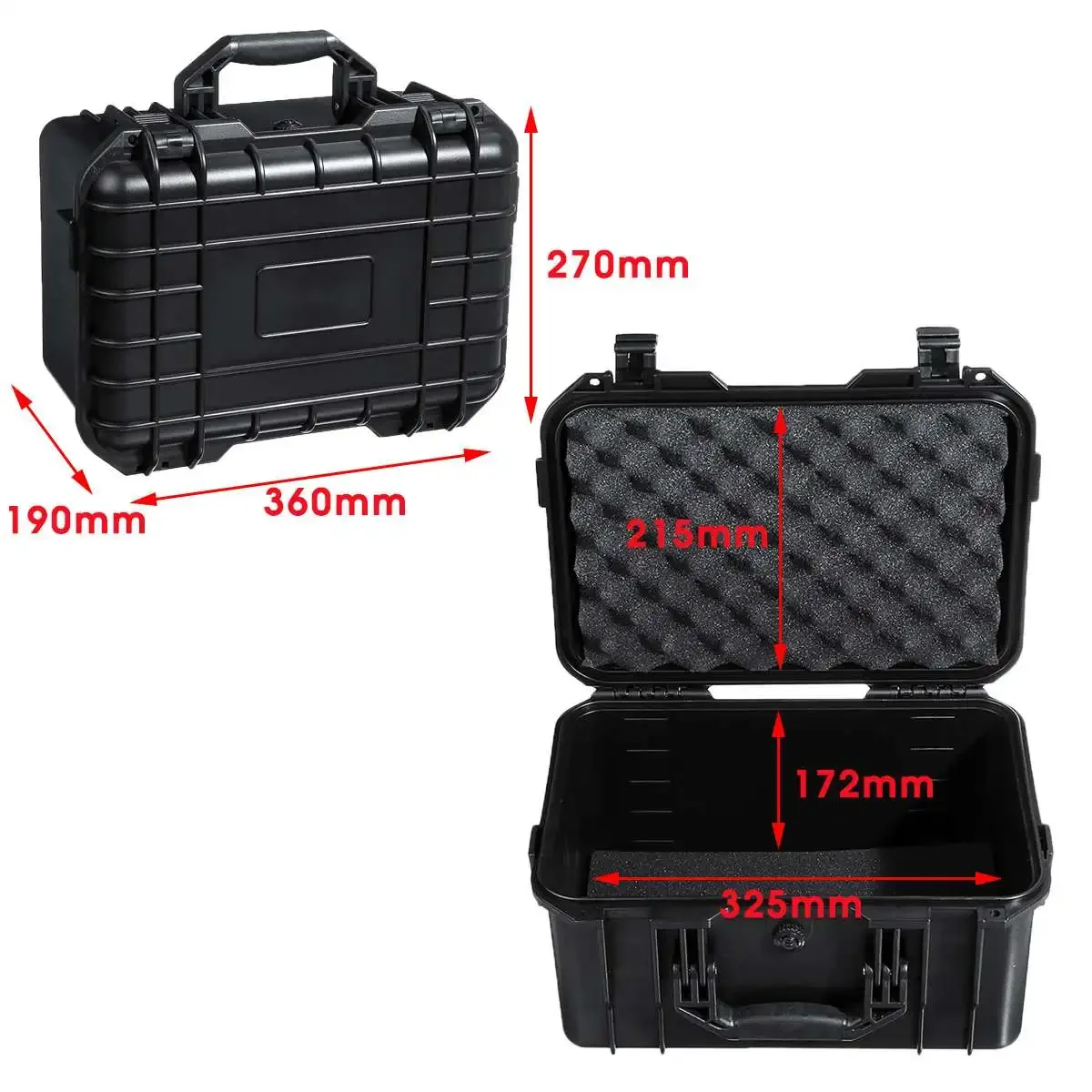 Sac de rangement outils EVA 360x270x190mm noir ABS