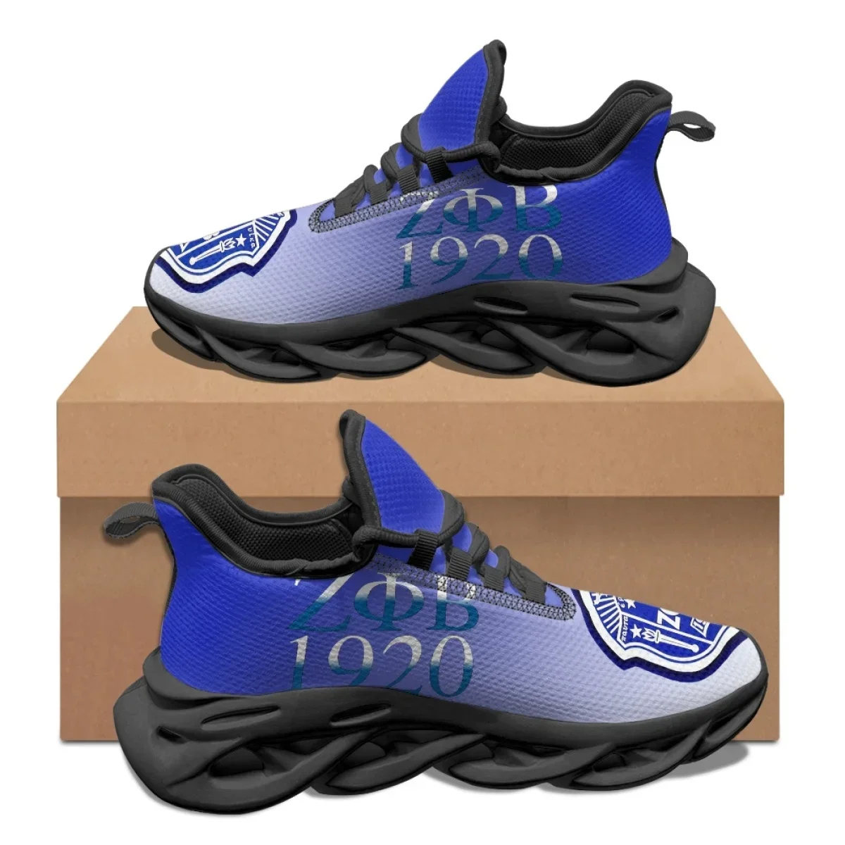 Zeta Phi Beta Breathable Mesh Lace Up Sneakers Student Summer Non-Slip Flat Running Shoes Lightweight Vulcanized Shoes Footwear