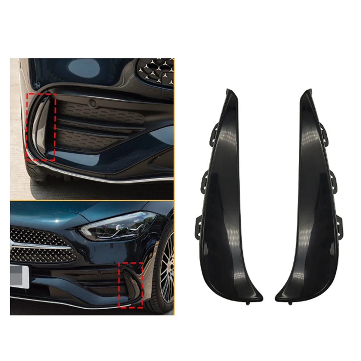 Car Front Bumper Ventilation Grille Trim Air Inlet Blade Spoiler 2068852902 for Mercedes-Benz C-CLASS W206
