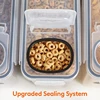 4L Cereal Storage Containers with Lids 1/2/4pcs Airtight Food Moistureproof Tank with Label Stickers Kitchen Organization Box 4