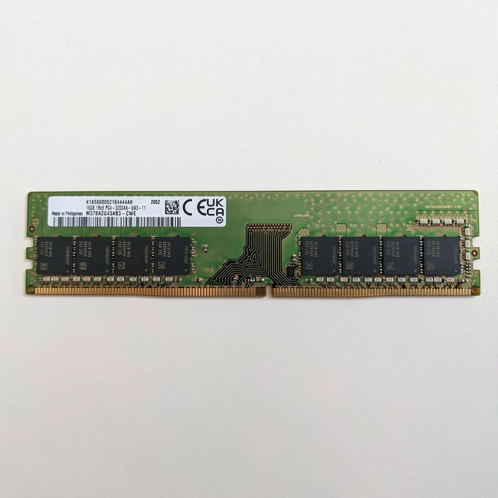 M378A2G43AB3-CWE RAM 삼성 16GB DDR4 3200MHz 1R × 8 PC4-3200A-U 데스크탑 메모리 완벽하게 빠른 배송