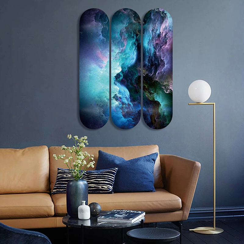 

Set of 3pcs Decorative Board Pop Art Skateboard Wall Art 7-layer Maple Decoration Skateboard Furnish and Decorate for Home Decor