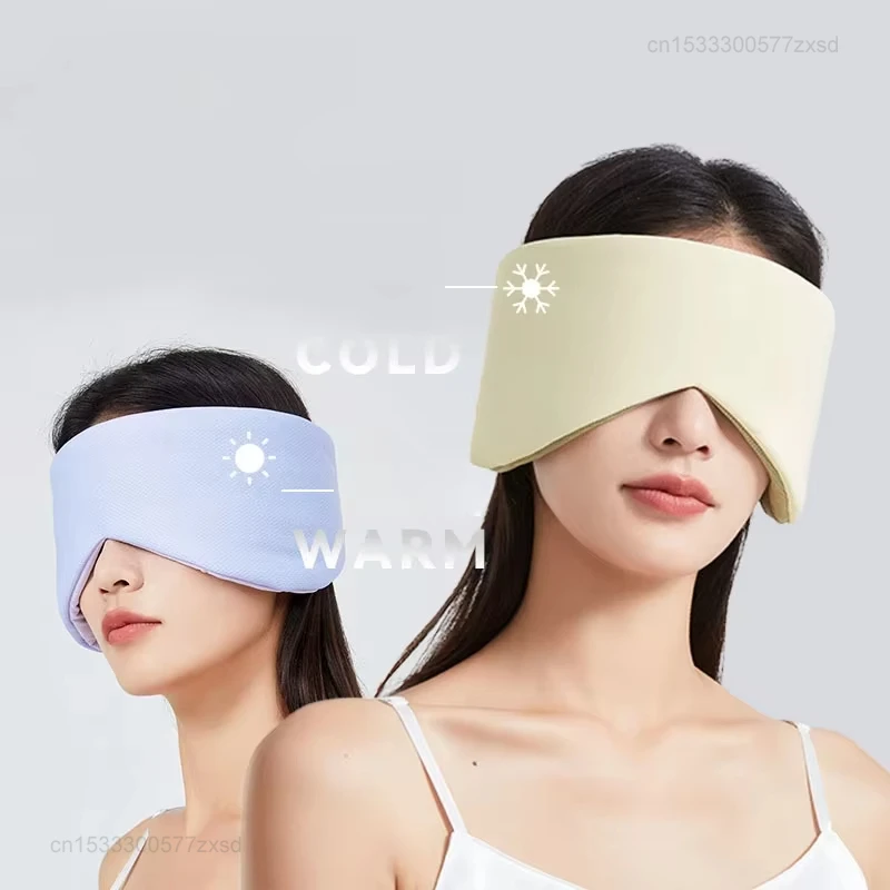 Enhanced Sleep Eye Mask: Ice Silk Breathable Comfort, Dual-Temperature Full Coverage Blackout with Noise Reduction