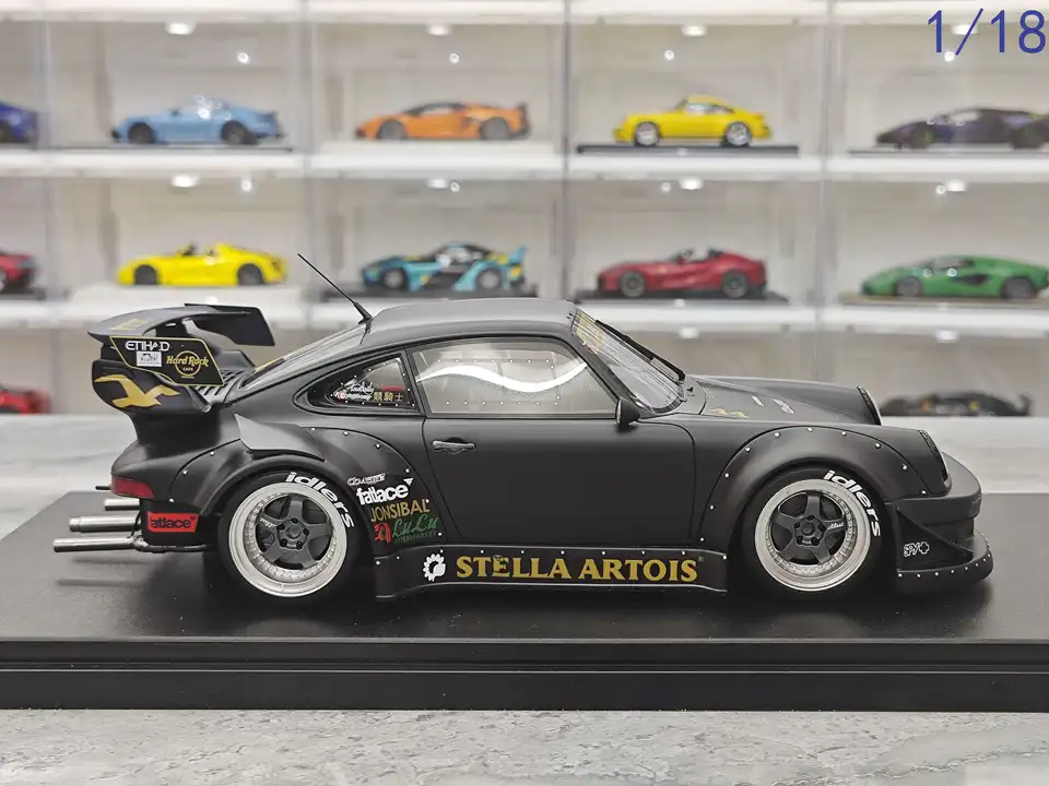 GTSpirit 1/18 - Porsche 911 964 RWB Stella Artois Black, Modèle Réduit En Résine