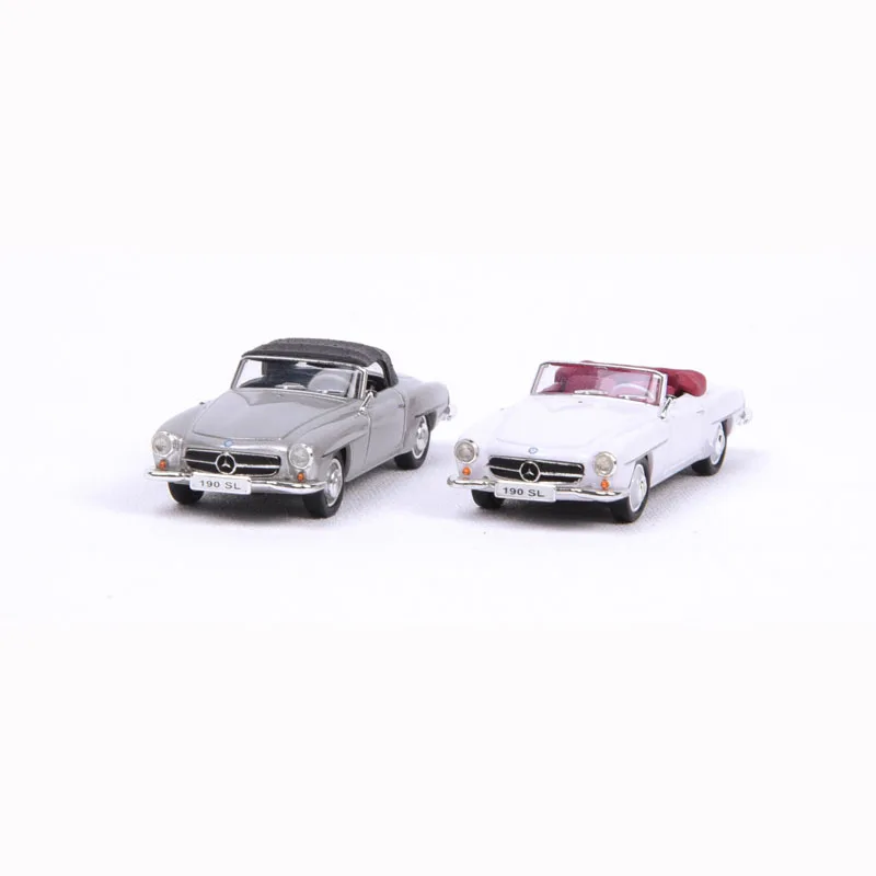 

Resin 1:87 Scale 190 SL Vintage Convertible Car Model Grey White Adult Classic Collection Static Display Ornament