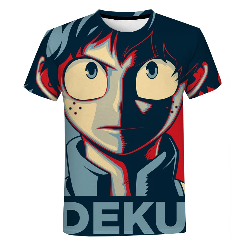 

Y2K Clothing My Hero Academia 3D Print Anime T Shirt Summer New Oversized T-shirt Fashion Harajuku Short-sleeved Tops Tees