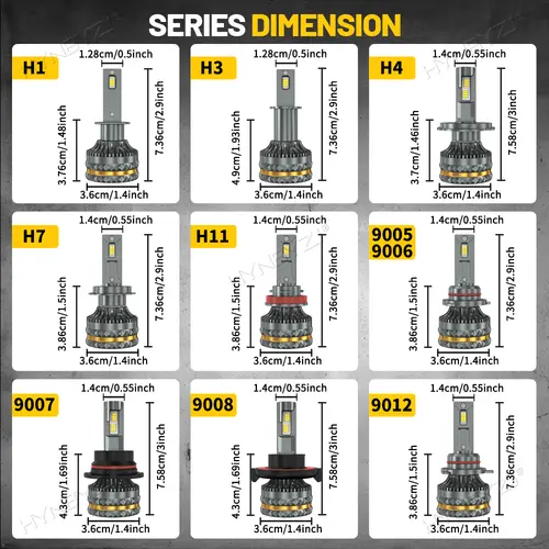 9000000LM H7 Canbus LED Headlight Bulbs 4800W H4 H11 H1 9005 HB3 9006 HB4 H13 9004 9007 Turbo Auto Headlamps 12V 24V Car Lights - Image 6