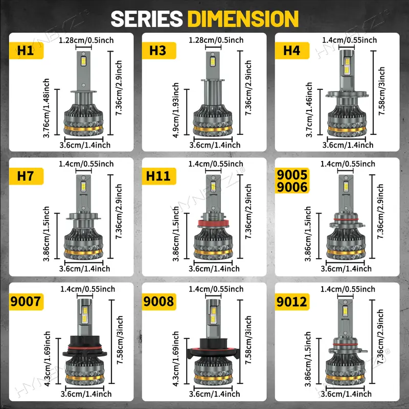 9000000LM H7 Canbus LED Headlight Bulbs 4800W H4 H11 H1 9005 HB3 9006 HB4 H13 9004 9007 Turbo Auto Headlamps 12V 24V Car Lights - Image 6
