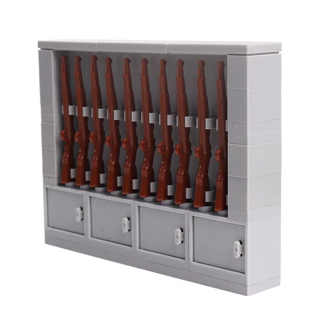 Small Particle Building Block Model Weapon Equipment Rack Model Rifle assembling Military  Compatible with LEGO Building Blocks 2