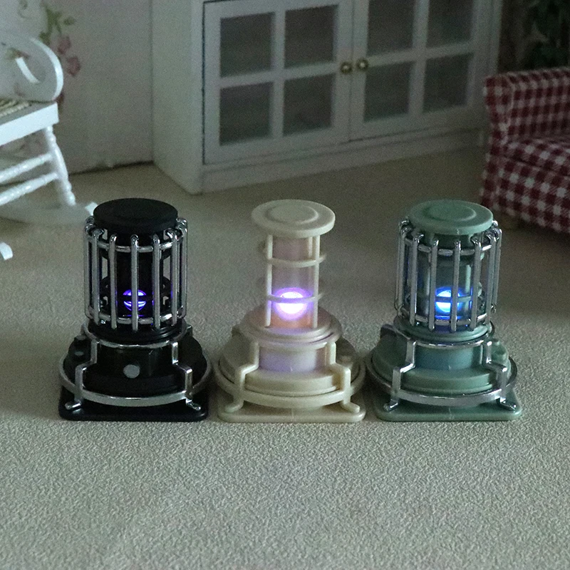 1:12 Dollhouse Miniature Heater LED Glowing Stove Model Mini Heater Furniture Home Decor Toy Doll House Accessories fisher and paykel 900mr858 house heater adapter