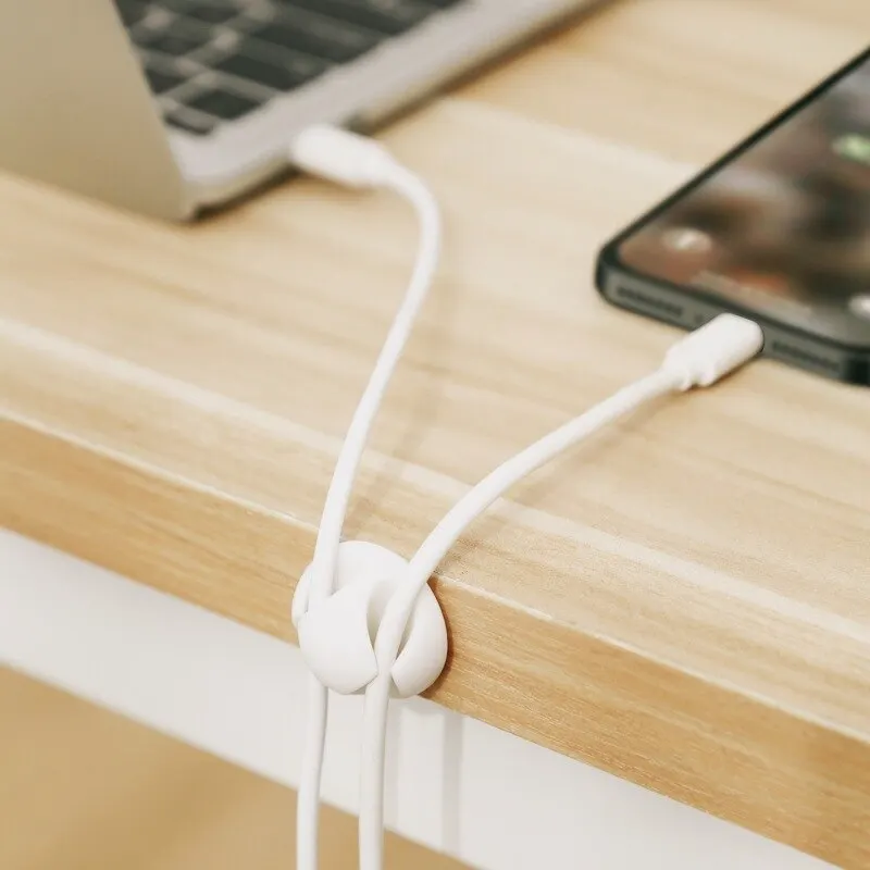 Cable Winder Silicone USB Cable Desktop Tidy Management Clips Holder Mouse Headphone Wire Organizer cable tie organizer cable tie mounts