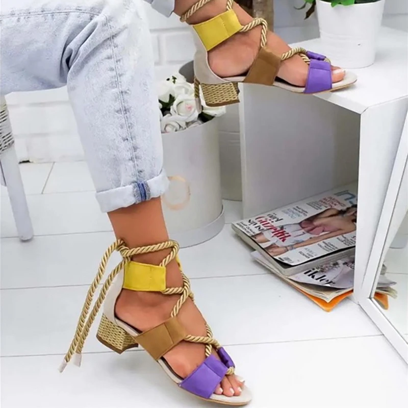 Alpargatas de cuña para mujer, de 5CM tacón, Boca de pescado puntiaguda, sandalias de plataforma con cordones de cáñamo, 2021|Sandalias mujer| - AliExpress