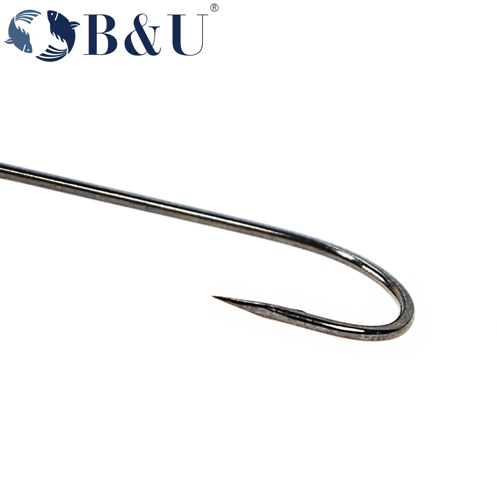 B&U 20pcs Fishing hook big eyes ring Carbon Steel Single Hooks tackle Worm  Hooks Fishing Soft Worm Hooks High Carbon Steel - AliExpress