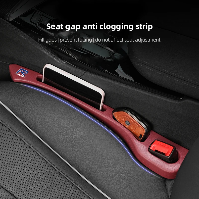 자동차 인테리어 시트 갭 필러 솔기 플러그 장식 스트립 액세서리, 볼보 Rdesign AWD S60 S90 T6 V40 V50 V60 V90 XC40 X, 2 개