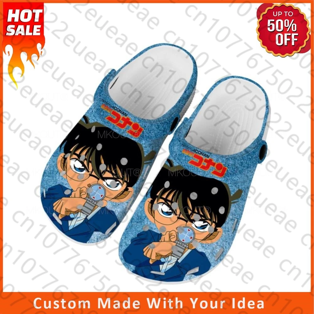 

Detective Conan мультфильм Домашние Сабо пользовательские водные ботинки мужские женские подростковая обувь садовые Туфли-сабо пляжные тапки с отверстиями Повседневные тапочки
