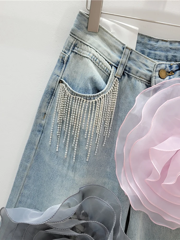★2025SS新作★XTONZ★FLOWER GARDEN LACE DENIM BALLOON PANTS Sc64a89d4d3f2444492037b750f6fe