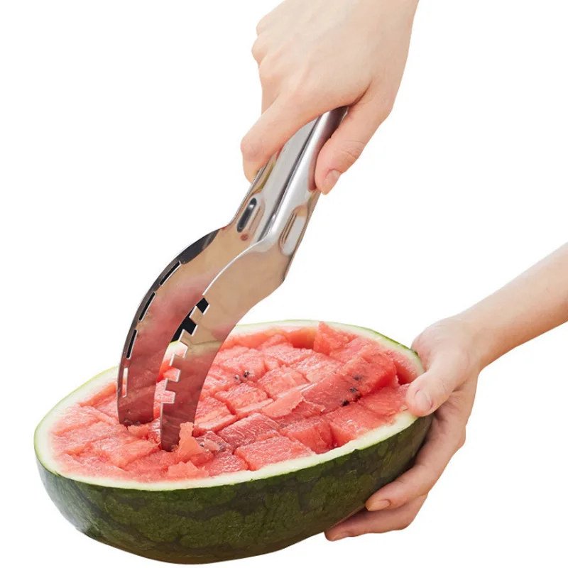 Fruit Slicer Watermelon Slicer Stainless Steel Windmill Watermelon Cutter Kitchen Fruit Slicer Cutter Tool Digger Fruit Divider