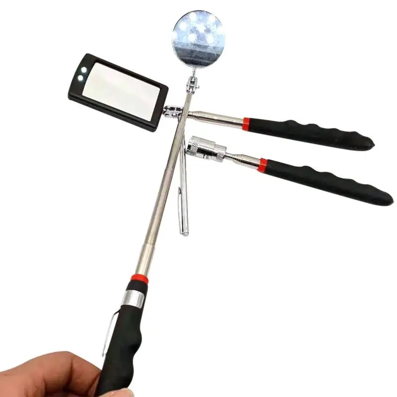 

360 Degrees Rotating Inspection Engine Chassis Inspection Auto Repair Detector Telescoping Flexible Mirror Tool