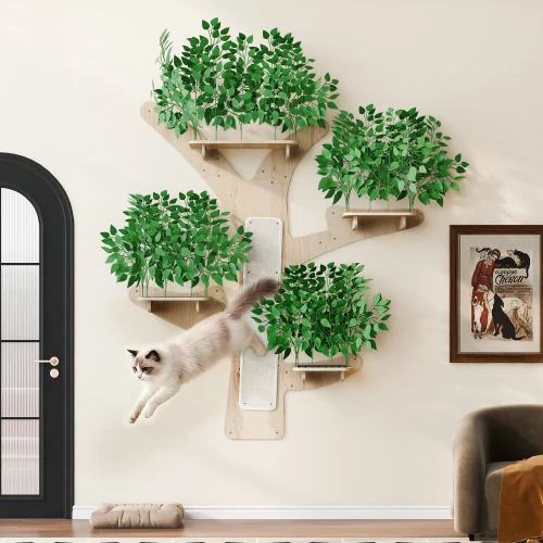 Kratzbaum in Kaktusform – 90 cm hoher Kratzbaum mit verdickten Sisal-Stängeln und Kipp-Schutz, Katzen-Kratzsäule – Detail 16