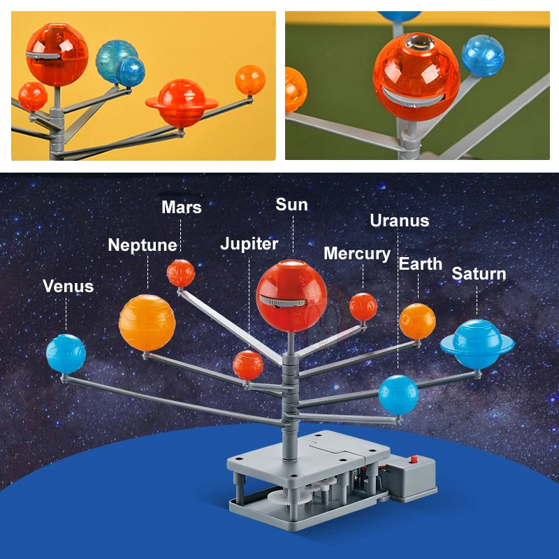 3 in 1 Model Of The Planets Of The Solar System Eight Planets DIY Assembled  Toy