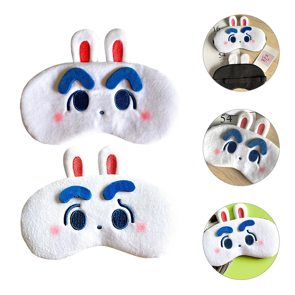 

2 Pcs Bunny Blindfold Cute Sleep Mask Rabbit Eye Masks Kids for Women