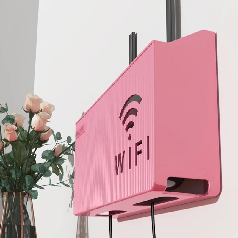 무선 Wifi 라우터 선반 스토리지 박스 벽 교수형 ABS 플라스틱 주최자 상자 케이블 전원 브래킷 주최자 상자 홈 장식