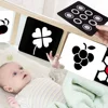 Montessori Baby Visual Stimulation Card Toy Black White Flash Cards High Contrast Visual Stimulation Learning Toys for Children 4