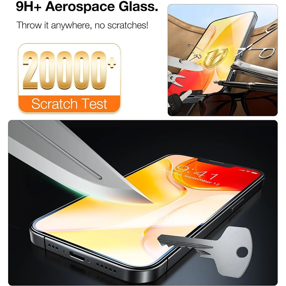 Dust-Free Easy Installation HD Tempered Glass Screen Protector - Anti-Scratch Films