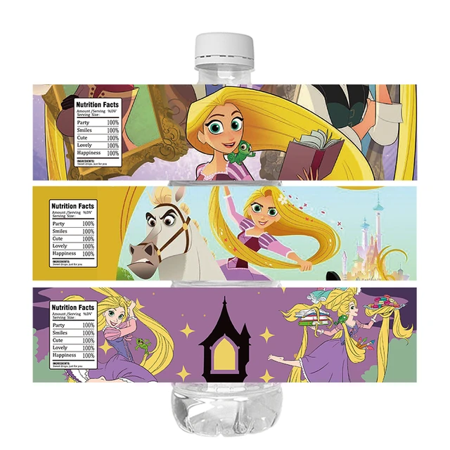 24pcs Tangled Rapunzel Water Bottle Labels Party Bottle Labels Kids  Birthday Party Supplies Decor Princess Water Bottle Stickers - AliExpress