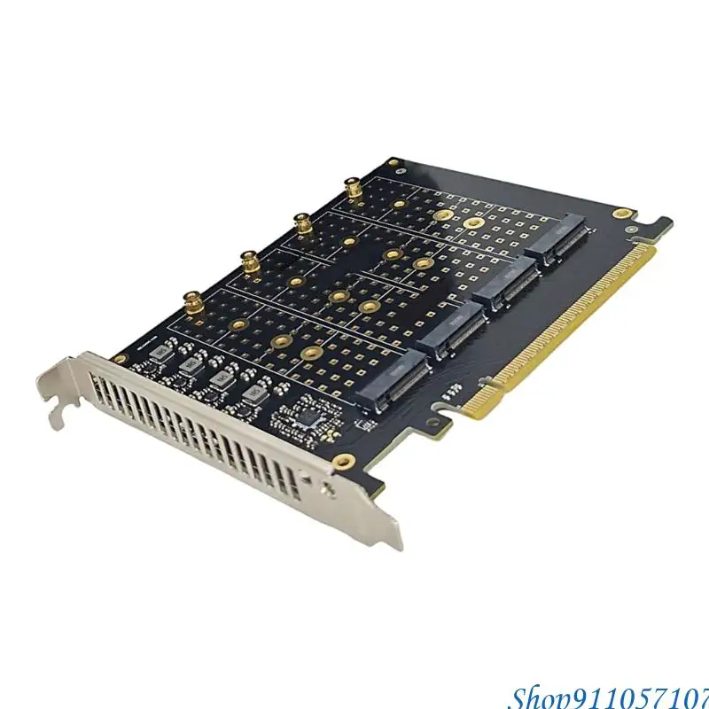 온도 관리 및 전용 전원을 갖춘 203B 4레인 M.2 스토리지 PCIe X16 확장