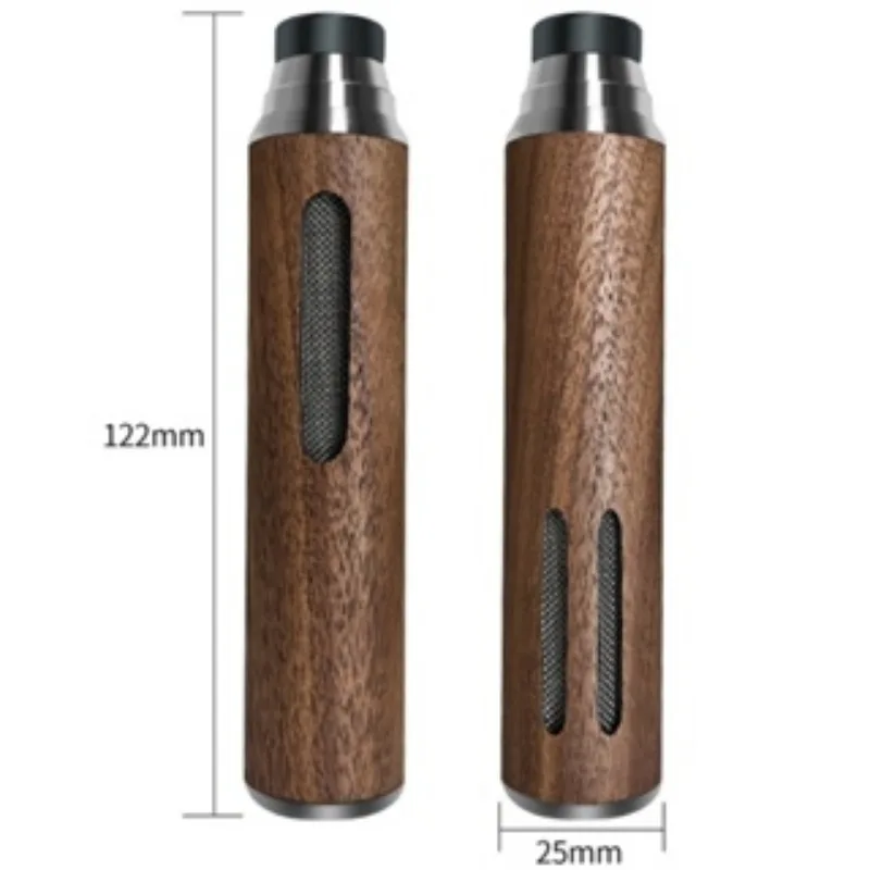 Portable Lazy Car Ashtray Black Walnut Wood No Dropping Soot Smoking Accessories Mini Cigarette Case
