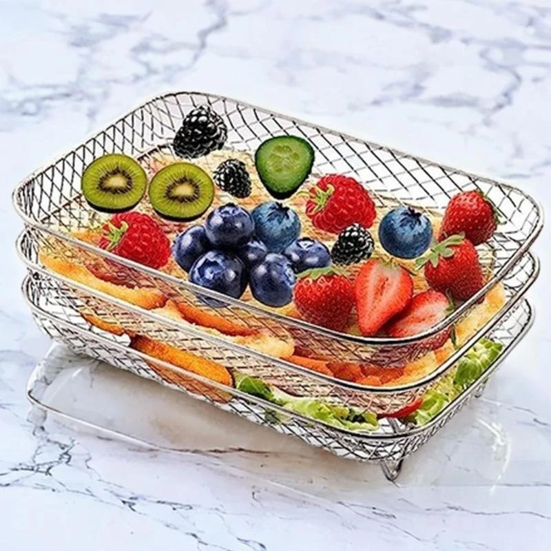 Grill Steaming Rack Rack Stainless Steel Air Fryers Accessories Air Fryers Multilayers Racks for X7XA