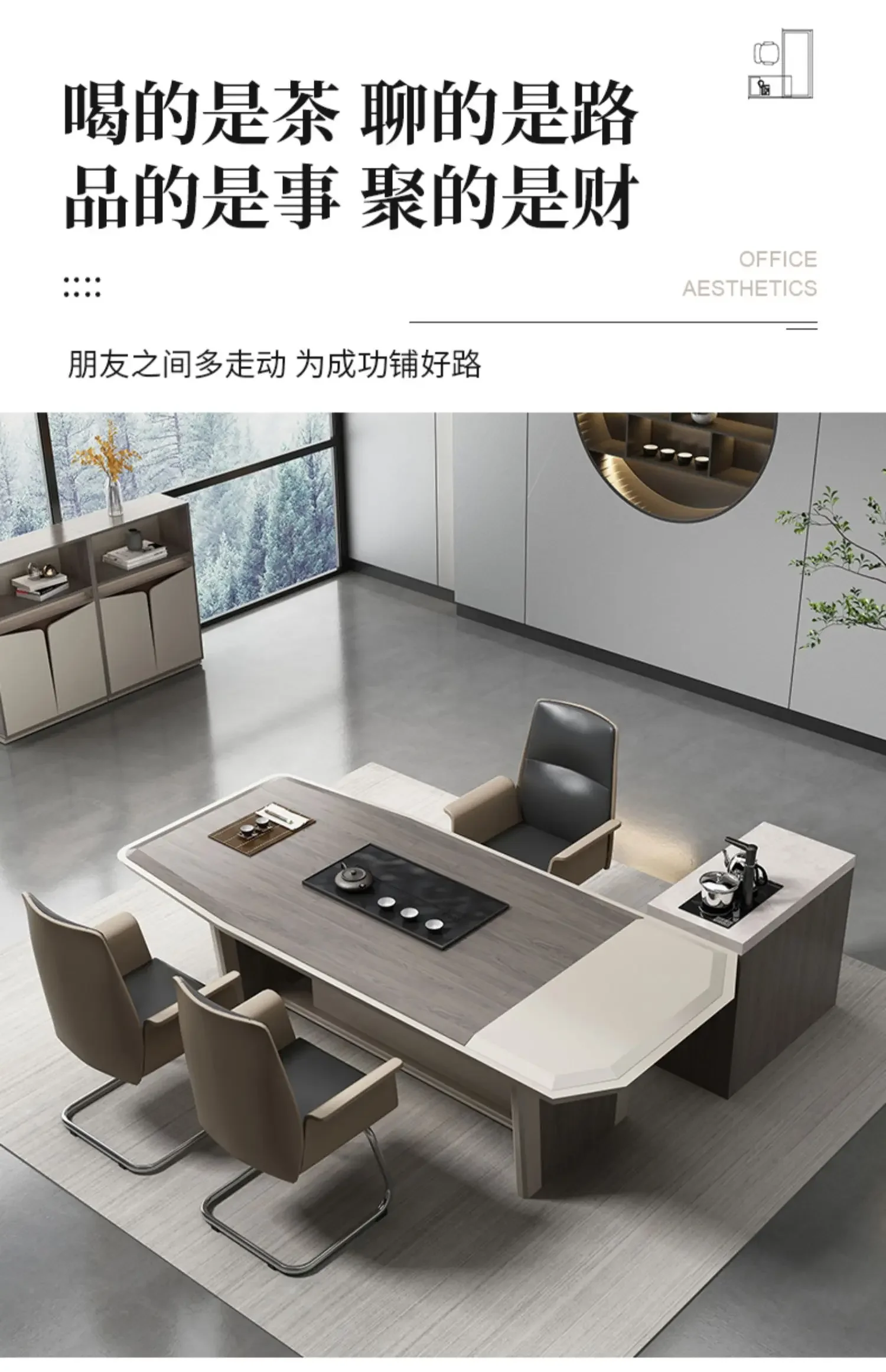 Description Picture 5 of itemReception White Desk Study Writing Computerbureaus Executive Lap Desk Storage Office Mesa Para Computador Luxury Furniture